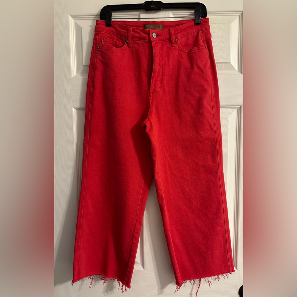 Judy Blue Women's Bold Red Cropped Jeans